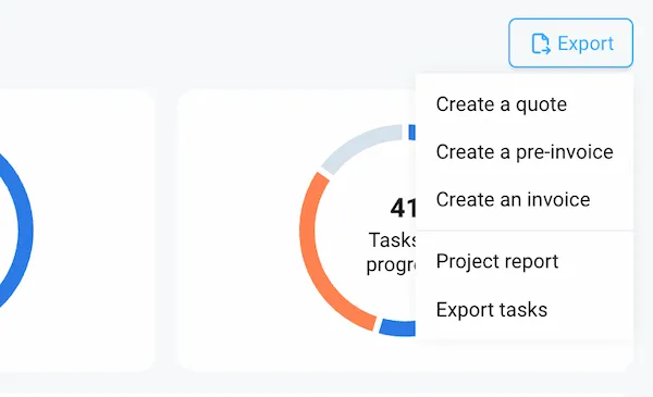 Projects and tasks - Export | Wopie